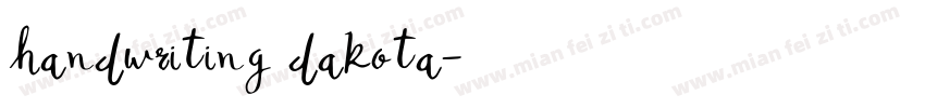 handwriting dakota字体转换